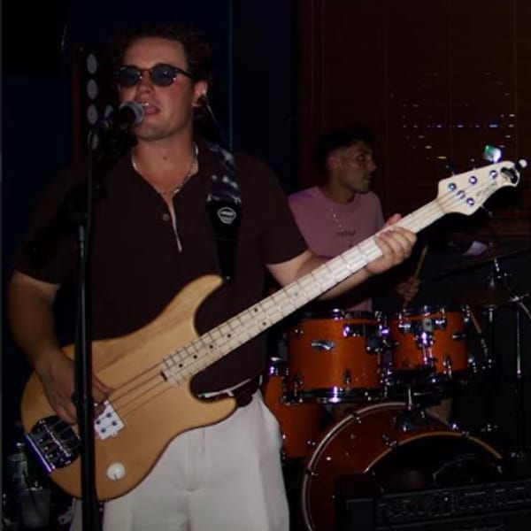 Jonah Salamon playing bass
